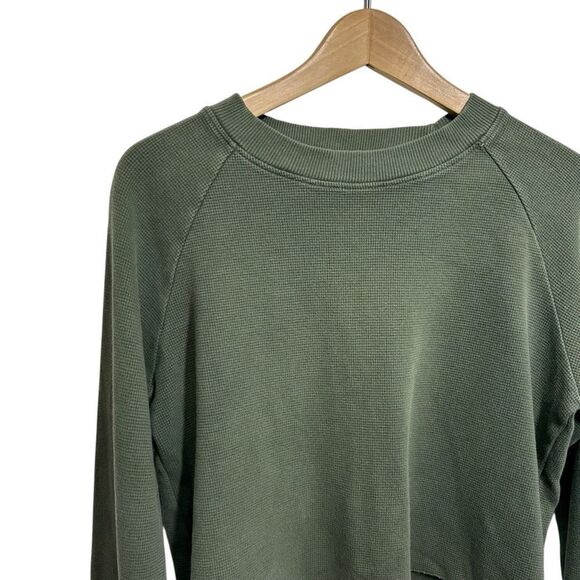 Brandy Melville John Gault Army Green Thermal Long Sleeve‎ Top, OS - Picture 3 of 8
